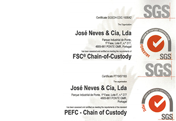 jose neves obtains fsc and pefc certification