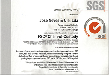 jose neves embalagens certificacao FSC