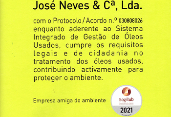 sogilub ecolub sigou certificado jose neves embalagens